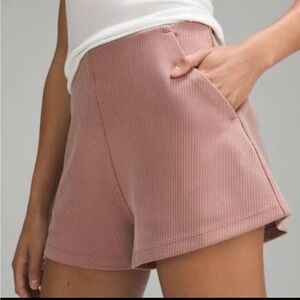 Lululemon Ribbed Softstreme High Rise Short 2 " Twilight Rose